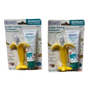 Lot of 2 Dr Talbots Toddler Training Toothpaste Toothbrush Natural READ DESCRIPT